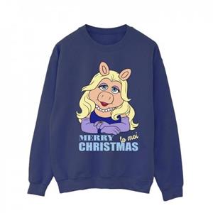 Disney Heren Muppets Miss Piggy Queen of Holidays Sweatshirt L wit