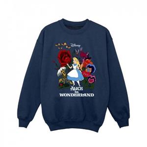 Disney meisjes Alice In Wonderland bloemen Sweatshirt 12-13 marineblauwe kleur