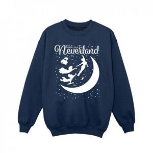 Disney Girls Peter Pan Take Me To Neverland Sweatshirt 12-13 zwart