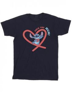 Disney jongens Lilo & Stitch Love You Mom T-shirt 5-6 Years wit