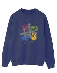 Harry Potter Mens Emblems H Spray Sweatshirt L wit