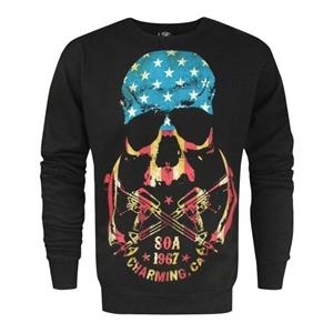 Sons Of Anarchy Mens Skull Sweatshirt S zwart