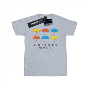 Friends Girls Coloured Umbrellas Cotton T-Shirt 9-11 Years wit