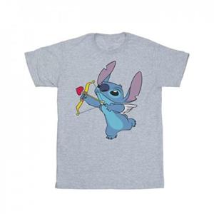 Disney meisjes Lilo en Stitch Stitch Cupido Valentines katoenen T-shirt 7-8 Years wit