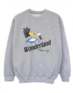 Disney jongens Alice In Wonderland This Way Sweatshirt 12-13 wit