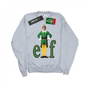 Elf jongens Buddy logo sweatshirt 12-13 wit