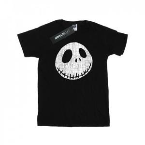Disney Boys Nightmare Before Christmas Jack Cracked Face T-shirt 12-13 zwart