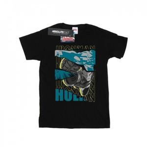 Marvel Boys Avengers Iron Man en Hulk collage-T-shirt 12-13 wit