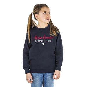 We are family Sweat Enfant ATTACHIANTE DE MÈRE EN FILLE 4 ans marineblauwe kleur