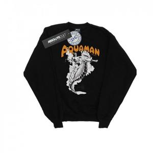 DC Comics Aquaman Mono Action Pose-sweatshirt voor heren M wit