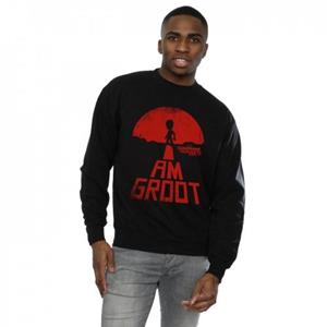 Marvel Heren Guardians of the Galaxy I Am Groot rood sweatshirt L zwart