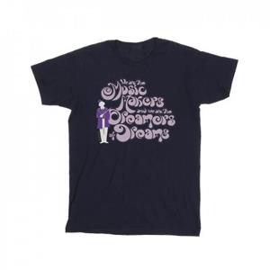 Pertemba FR - Apparel Willy Wonka Girls Dreamers tekst katoenen T-shirt 5-6 Years wit
