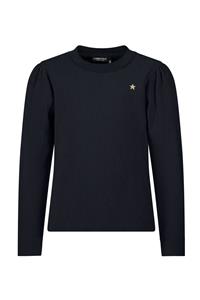 likeflo-collectie Like Flo-collectie Longsleeve crincle velvet Esmay (navy)