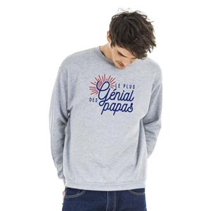 Ma Petite Tribu Herensweater - DE GROOTSTE PAPA XS heide grijze kleur