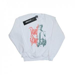 David Bowie Heren Mono Shout-sweatshirt L wit