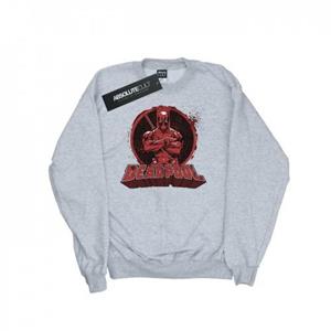 Marvel Heren Deadpool gekruiste armen logo sweatshirt S wit