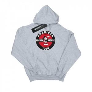 Disney Heren Mickey Mouse Amerikaanse icoon hoodie L grijs