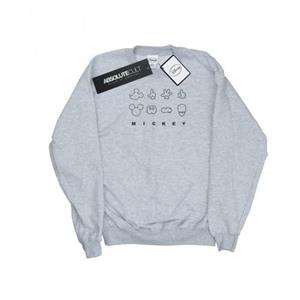 Disney Heren Mickey Mouse gedeconstrueerd sweatshirt L wit