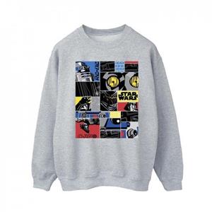 Star Wars Mens Droid Montage Sweatshirt XXL wit
