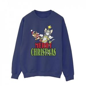 Tom And Jerry Tom en Jerry Heren Merry Christmas Baubles Sweatshirt L wit