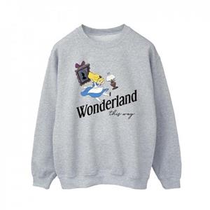 Disney Heren Alice In Wonderland This Way Sweatshirt XXL wit