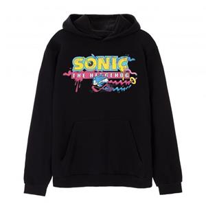 Sonic The Hedgehog Heren psychedelische logo-hoodie M zwart