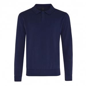 TresantiETH Pullover With Hidden Buttons Navy  