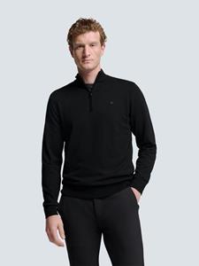 Sweater No Excess Half Zip Trui Zwart
