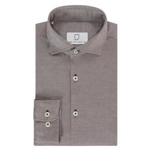 Born with Appetite Casual hemd lange mouw flake shirt ws flanel stretch 24307fl31/840 brown