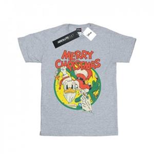 Disney jongens Donald Duck vrolijk kerst T-shirt 5-6 Years wit