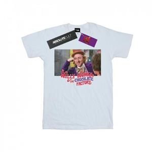 Willy Wonka And The Chocolate Factory Willy Wonka en de chocoladefabriek jongens neerbuigend Wonka T-shirt 9-11 Years wit