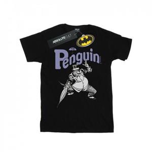 DC Comics jongens Penguin Mono Action Pose T-shirt 12-13 wit
