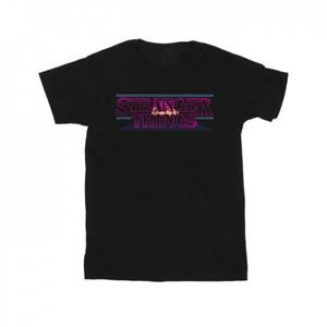 Pertemba FR - Apparel Netflix Girls Stranger Things Retro titel katoenen T-shirt 9-11 Years wit