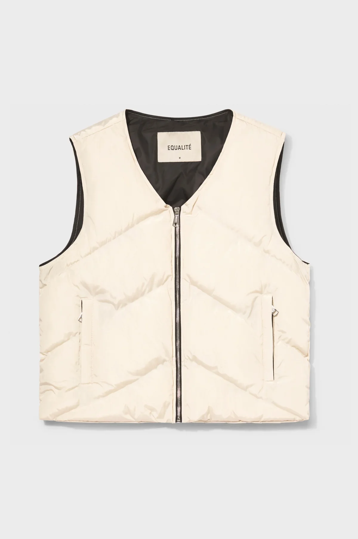 Equalité Diagonal Bodywarmer Heren Gebroken Wit - 