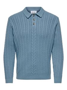 Only & Sons Onsflynn reg 5 pbt struc ls polo kn raf