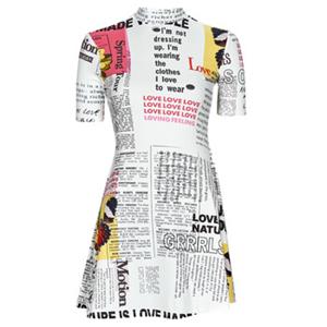 Korte Jurk Desigual VEST_NEWSPAPER