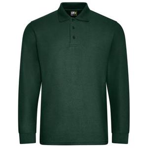 PRO RTX Heren Pro Pique poloshirt met lange mouwen XL fles groene kleur