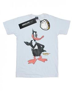 Looney Tunes jongens Daffy Duck Distressed T-shirt 12-13 wit