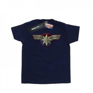 Marvel Boys Captain Marvel borstembleem T-shirt 7-8 Years wit