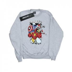 Marvel heren sweatshirt met komische karakters XXL wit