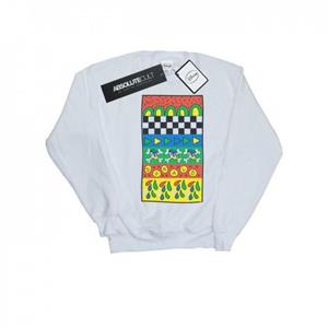 Disney Heren Donald Duck Vintage Patroon Sweatshirt S wit