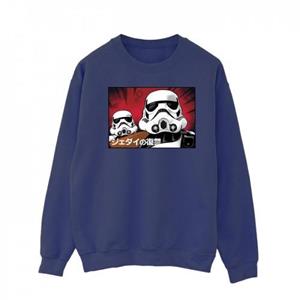 Star Wars Mens Stormtrooper Japanese Sweatshirt L wit