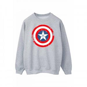 Marvel Heren Captain America Civil War Distressed Shield Sweatshirt L wit