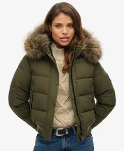 Superdry Vrouwen Everest-bomberjack met Capuchon Khaki