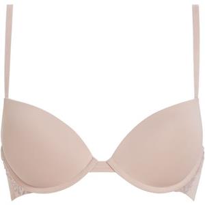 Calvin Klein Push-up-bh PUSH UP PLUNGE met logo-print op de bandjes