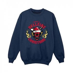 Pertemba FR - Apparel Netflix Boys Stranger Things Hellfire kersttrui 9-11 Years wit