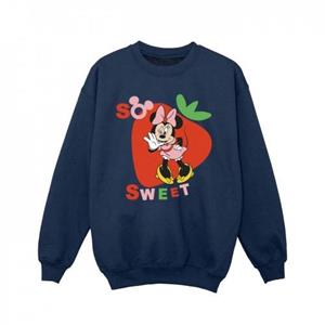 Disney meisjes Minnie Mouse So Sweet Strawberry Sweatshirt 7-8 Years wit
