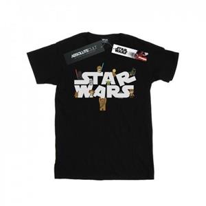 Star Wars jongens Kiddie-logo T-shirt 12-13 wit