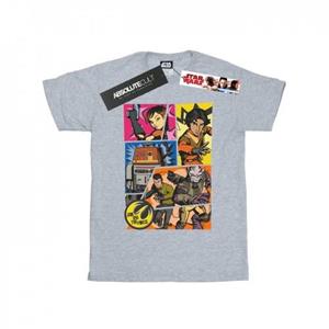Star Wars jongens rebellen strip T-shirt 9-11 Years wit