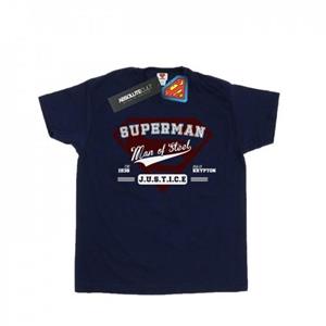 DC Comics jongens Superman Man van staal T-shirt 12-13 marineblauwe kleur